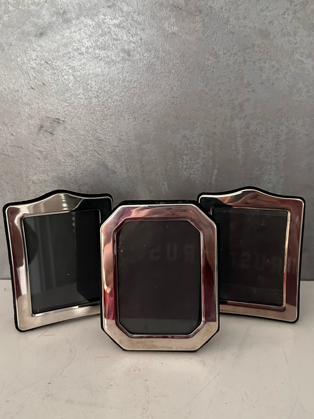 3 Silver plate Metal Table Photo Frame - Classic 3x4-3X4.25